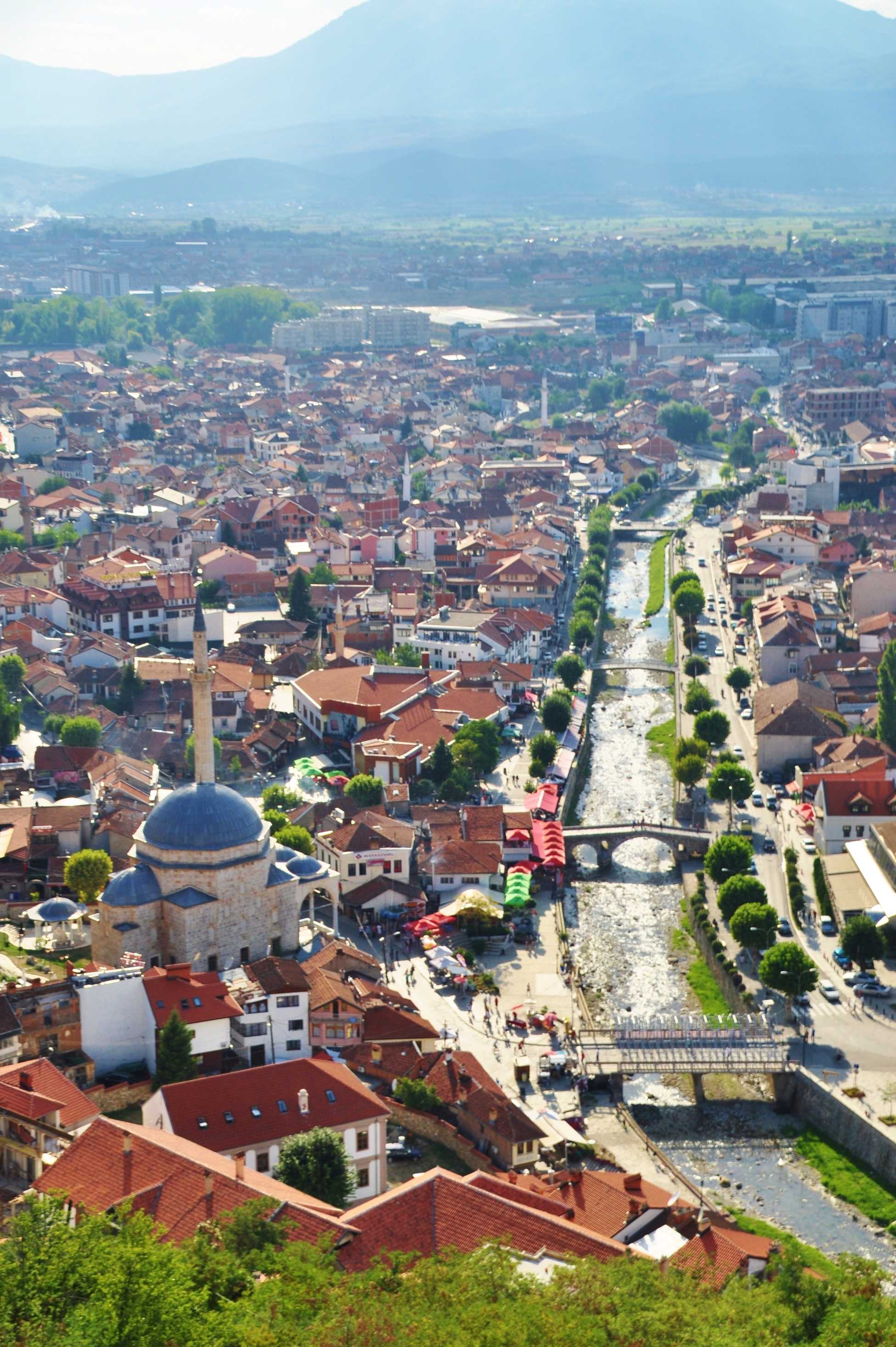 Vue aérienne de Prizren.