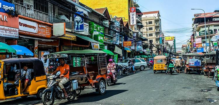 Rue de Phnom Penh, Cambodge