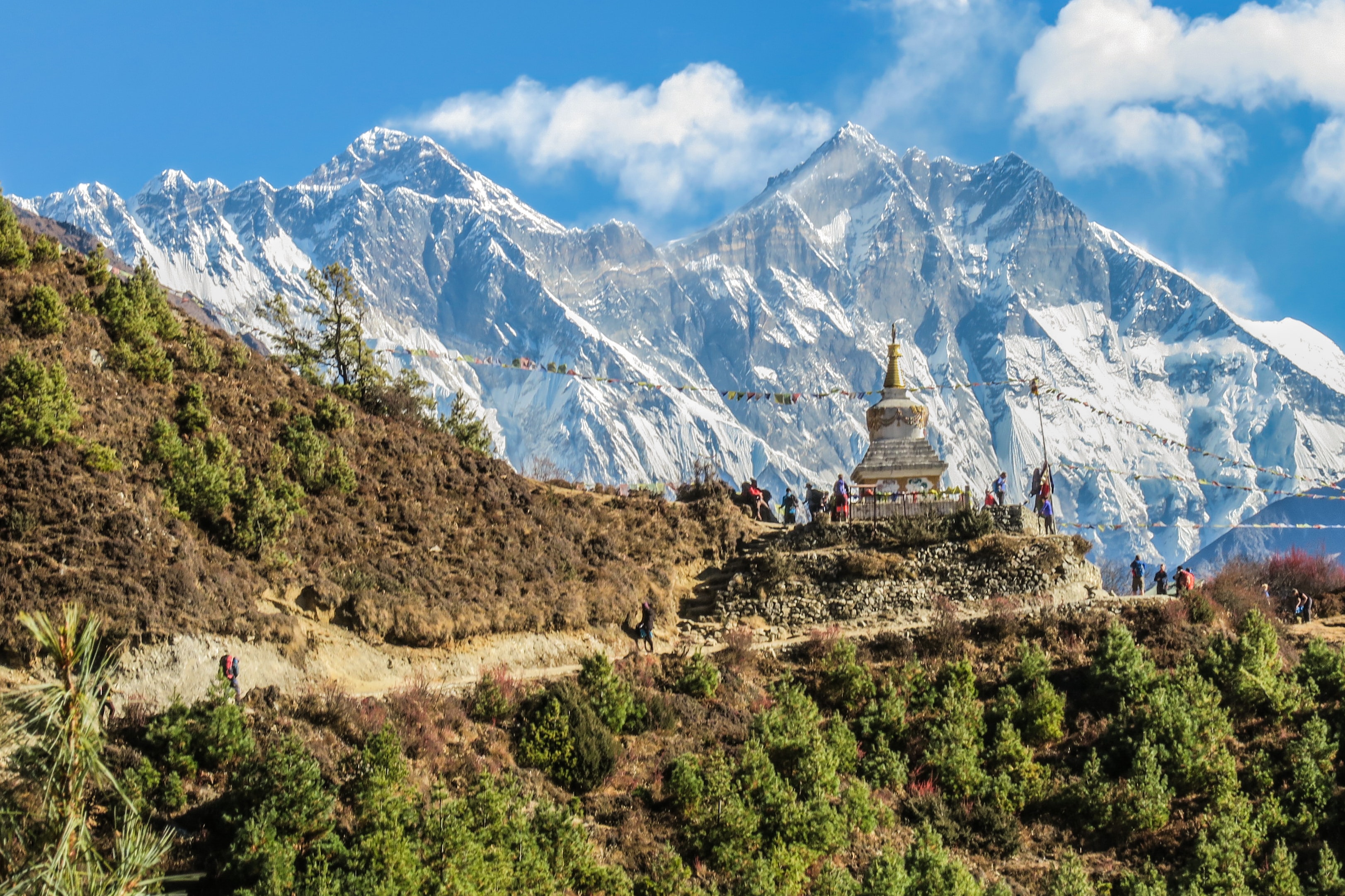 Dag4 : Dag 4 : Acclimatisatiedag - Wandeling naar Everest View Hotel (3.962m-12995ft) Loopafstand - 3 tot 4 km, Duur: 3 tot 4 uur